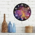 thumbnail image 7 of Dreamtimes Space Rainbow Wall Clock, 10 Inch Silent Non Ticking Round Clock Oil Painting Clock Easy to Read Clock for Living Room Bedroom Bathroom Home Decor, 7 of 7