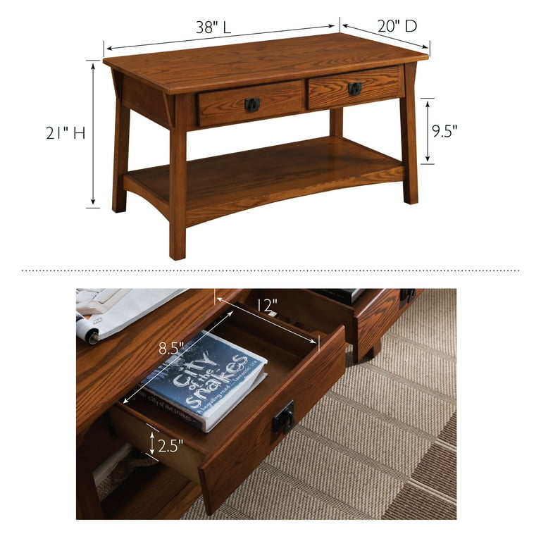 Apartment size mission cheap style coffee table