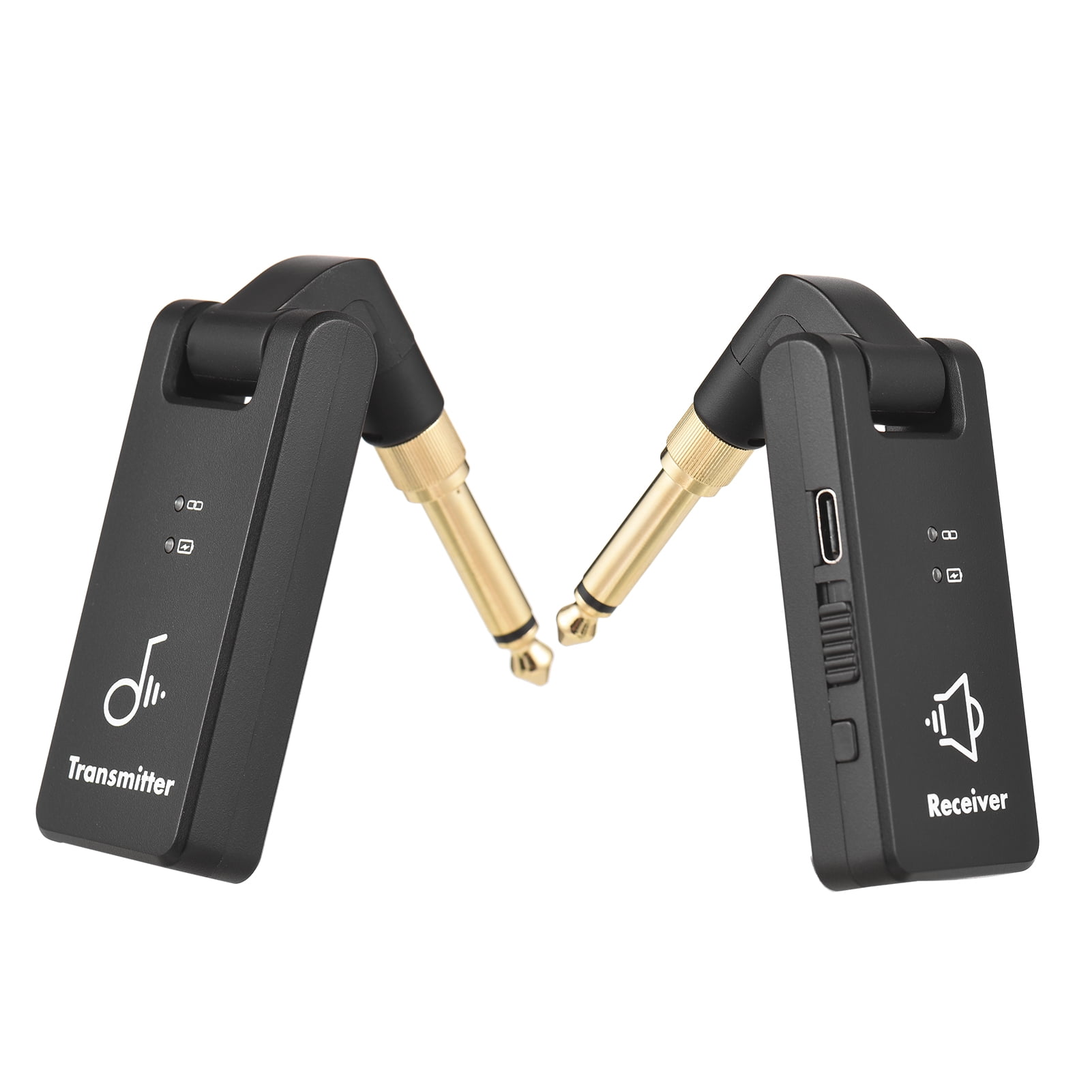 Electric Guitar Receiver Transmitter Receiver Wireless Transmit System Electric Guitar Receiver Transmitter Built in Battery with Charging Box 3.5mm 6.35mm Plug for Guitar Bass