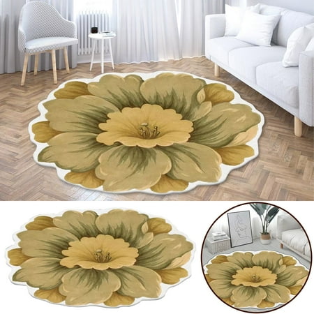 

Door Mat Heat Transfer 3D Shaped Flower Floor Mat Sofa Bedroom Living Room Carpet