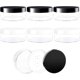 thumbnail image 1 of 6Pcs Travel Sample Jar Pots - 50ml Mini Cosmetic Containers (Black White), 1 of 5
