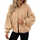 thumbnail image 1 of Cardigan PRETTYGARDEN Mujer Suéter Corto de Punto Color Caqui, 1 of 5