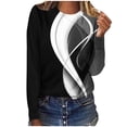 thumbnail image 1 of Hauts à Manches Longues pour Femmes T-Shirts Imprimés Décontractés Amples à Col Rond à Manches Longues Hauts Blouse T-Shirts à Manches Longues pour Femmes T-Shirts Longs pour Femmes Blouses à Manches Longues pour Femmes, 1 of 3