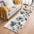 thumbnail image 2 of Blue Broccoli Runner Rugs 2x6 ft Farmhouse Rustic Floral Retro Victorian Style Washable Hallway Rugs Non-Slip Floor Mats Absorbent Carpet Bedside Runners for Bedroom Kitchen Bathroom Laundry Room, 2 of 9
