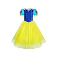 thumbnail image 1 of Girls Dress Blue Yellow Princess Party Birthday Fancy 4 Years, 1 of 6