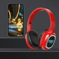 thumbnail image 2 of CXALSSY X3 Active Noise Cancelling Headphones, Over-Ear Headphones with Mic for Kids/Adults/Teen/School/TV, Red, 2 of 7