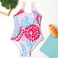 thumbnail image 3 of Elainilye Fashion Girls Swimsuit One Piece Bathing Suit Summer Cute Print Bikini Sling Swimwear, Sizes 8-14 Years, 3 of 9