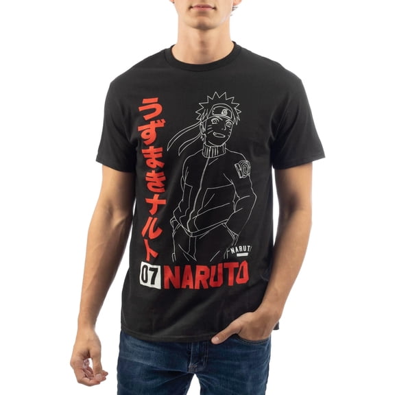 Naruto Uzumaki T-Shirt Men's Naruto Sketch Short Sleeve Graphic Top