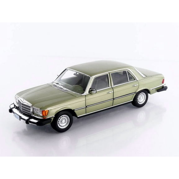 1979 Mercedes-Benz 450 SEL (US Version) Silver Green Metallic with Green Interior 1/18 Diecast Model Car by Norev