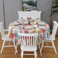 thumbnail image 2 of Pioneer Flower Floral Print Pattern Round Tablecloth 60"x60",Wrinkle Wipeable Table Cloth for Kitchen Dining Room Picnic Patio Party, 2 of 6