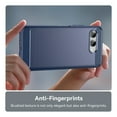 thumbnail image 5 of Rosebono Compatible With T-Mobile REVVL 8 / T Phone 3 Carbon Fiber Texture Pattern TPU Case (Navy), 5 of 6