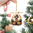 thumbnail image 2 of Happy Halloween Vizsla Witches Hat Pumpkin Carving Acrylic Benelux Ornament Vizslas Dog Lover Gifts Idea Home Tree Decor - 02019, 2 of 4