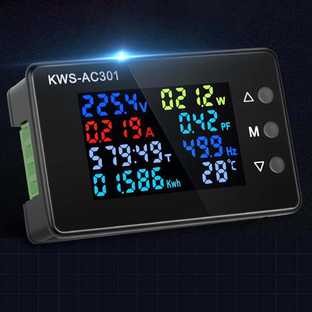 6-In-1 Multimeter Digital Voltmeter Ammeter 0-100A Electricity Meter Watt Meter