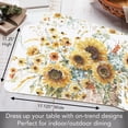 thumbnail image 3 of CounterArt "Sunflowers Forever" 4-Pack Reversible Flexible Plastic Tabletop Placemats, 3 of 8