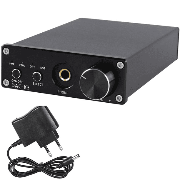 DAC-K3 Mini HiFi Óptico/Coaxial/USB DAC Decodificador Audio Auriculares Amplificador Preamplificador de auriculares Amplificador de escritorio DC12V Zhivalor 2034551-1
