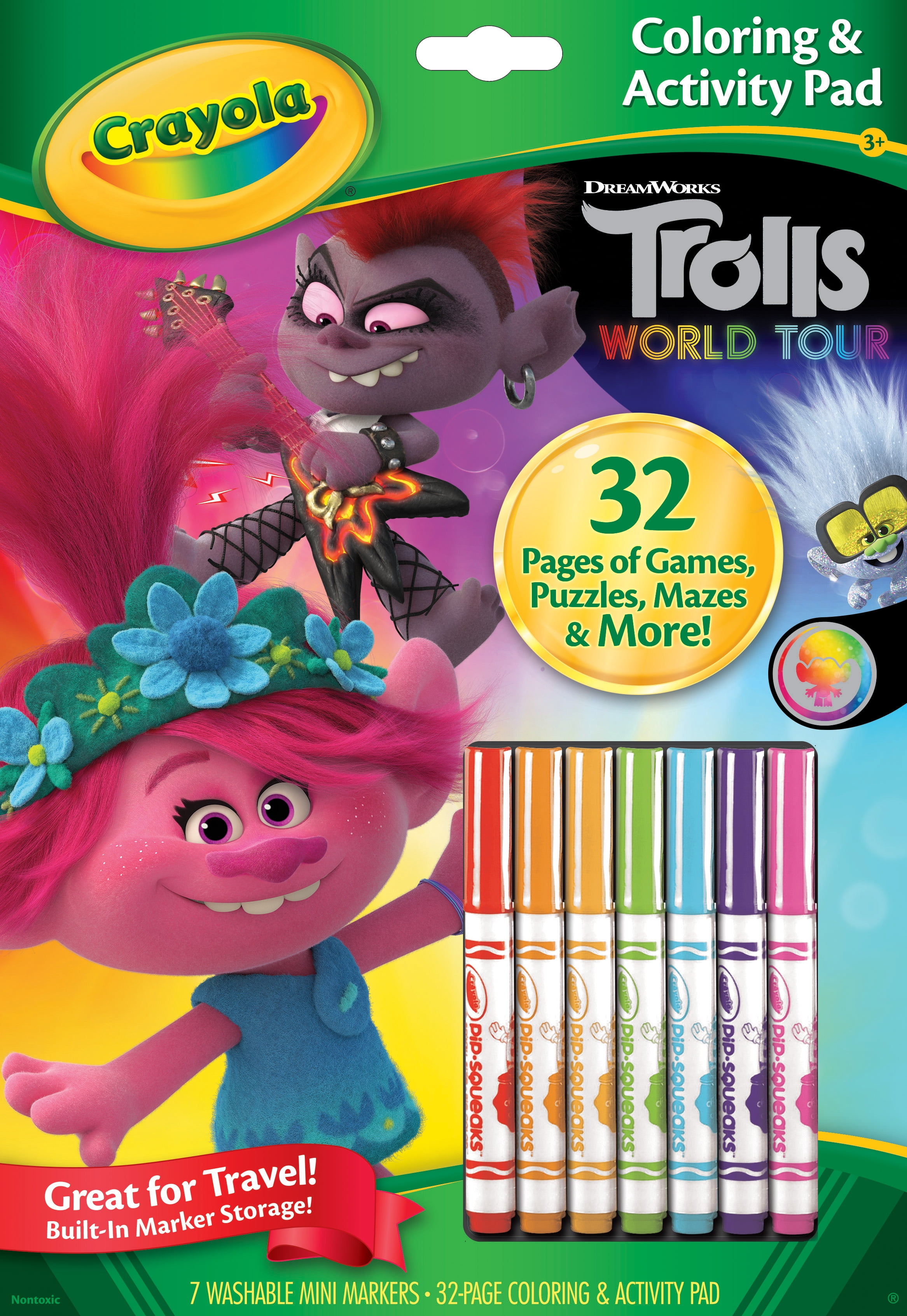 Crayola Trolls World Tour Color & Activity, Trolls 2, 32 Pages and 