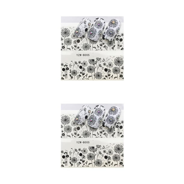 Qarigey Multi patrón de dibujos animados Animal Nails Art Sticker 3D Nail Wrap Sticker Tips DIY Manicura Stickers Tool YZW-B005 2piezas Qarigey CBP054196