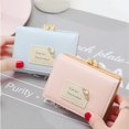 thumbnail image 2 of YUANOU Fashion Cute Pearl Wallet Simple PU Leather Wallet Multi-Function Folding Coin Purse Card Holder For Women Girl Student(Blue), 2 of 4