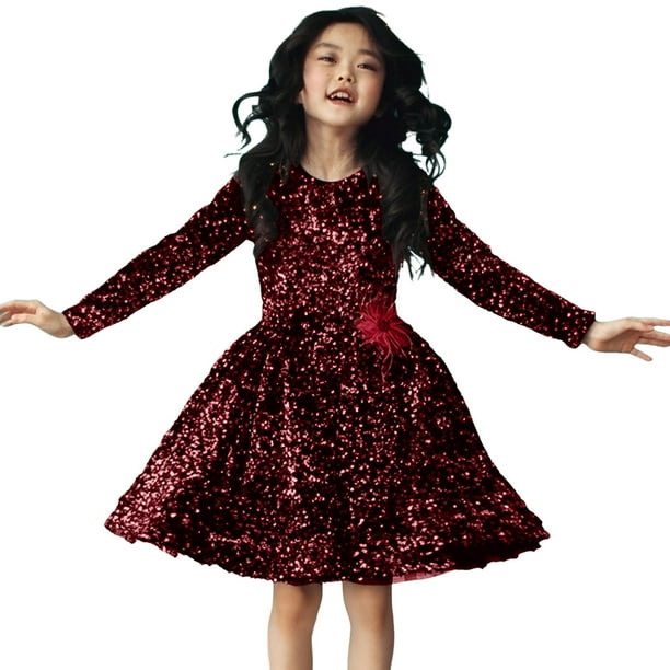 Girl Dresses Kids Long Sleeve Cute Sequin Glitter Party Carnival Gown Formal Dress Girls Holiday Dress Red 4 Years-5 Years - Walmart Business Supplies Girl Dresses Kids Long Sleeve Cute Sequin Glitter Party Carnival Gown Formal Dress Girls Holiday Dress Red 4 Years-5 Years - Walmart Business Supplies