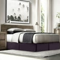 thumbnail image 1 of Nestl Easy Fit 14” inch Tailored Drop Pleated Microfiber Bed Skirt Dust Ruffle, Queen, Eggplant Dark Purple, 1 of 4