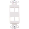 thumbnail image 1 of Plato de pared Vanco 820324 con inserto decorativo de 4 puertos, color blanco, 1 of 3