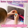thumbnail image 3 of Doctor Kit for Kids with Realistic Light & Sound Effects, Pretend Mobile Medical Station, Role Play Medical Toy - Pink, 3 of 10