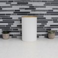 thumbnail image 2 of Honeycomb Large Ceramic Canister, White, 2 of 7