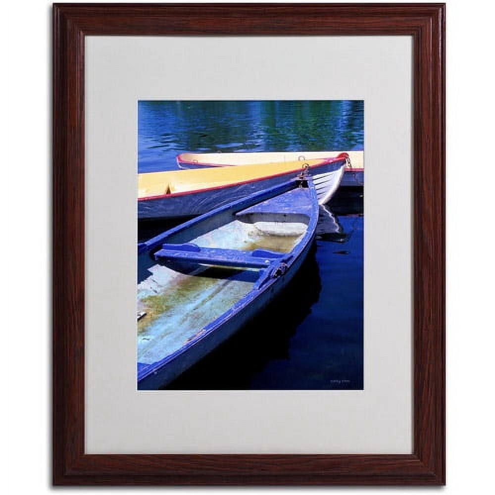 Trademark Fine Art 'Bois de Boulogne Boats' Matted Framed Art by Kathy Yates