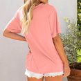 thumbnail image 5 of AherBiu Summer Tops for Women Basic Comfy Tshirt Short Sleeve Crewneck Casual Loose Fitted Top Tees, 5 of 9