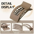 thumbnail image 4 of Manss Flat Hair Clips for Women,Flat Claw Clips, Large Strong Hold Barrettes for Thick & Thin Hair, Neutral Color, 8 Pack, 4 of 8