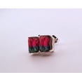 thumbnail image 4 of 2.6ct Emerald Watermelon Tourmaline Sterling Silver Earrings 86MRDTE, 4 of 5