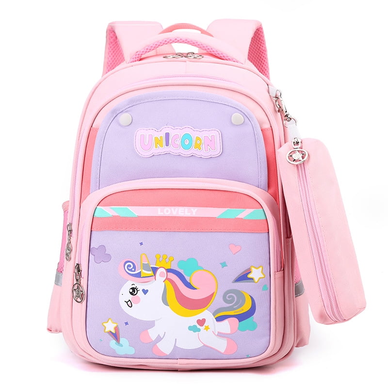 Wholesale Girls cute school bags unicorn cartoon print boys children backpack kids sac a dos kindergarten beautiful schoolbags