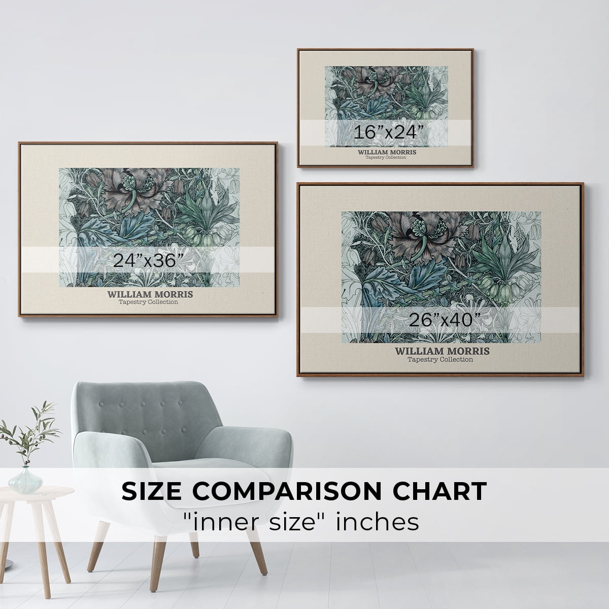 Vintage Abstract Print-XXXVII Framed in Walnut Wood Gallery Wrapped Canvas 27 in. x 41 in.