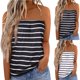thumbnail image 1 of Fiudx Ofertas Relámpago Blusa Sin Tirantes Informal Sin Tirantes para Mujer, Chaleco Estampado con Hombros Descubiertos, 1 of 7