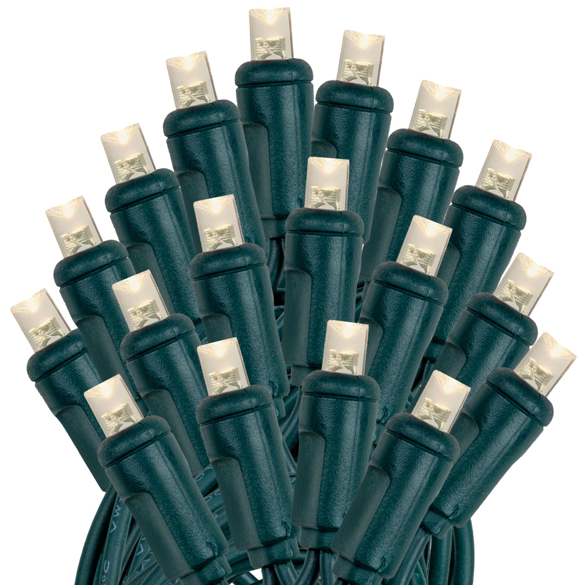 Novelty Lights 25FT 50 Light LED Warm White, Outdoor String Lights, Corded Electric, Dimmable