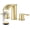 Brushed Gold, variant on Waterfall 8 inch Widespread Bathroom Faucet Set Bathroom Sink Faucet 3 Hole 2 Handle Vanity Lavatory Deck Mount with Pop Up Drain and Water Supply Lines Round Body Matte Black & Brushed Gold