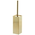 thumbnail image 7 of mDesign Steel Square Toilet Bowl Brush and Holder for Bathroom - Soft Brass, 7 of 7