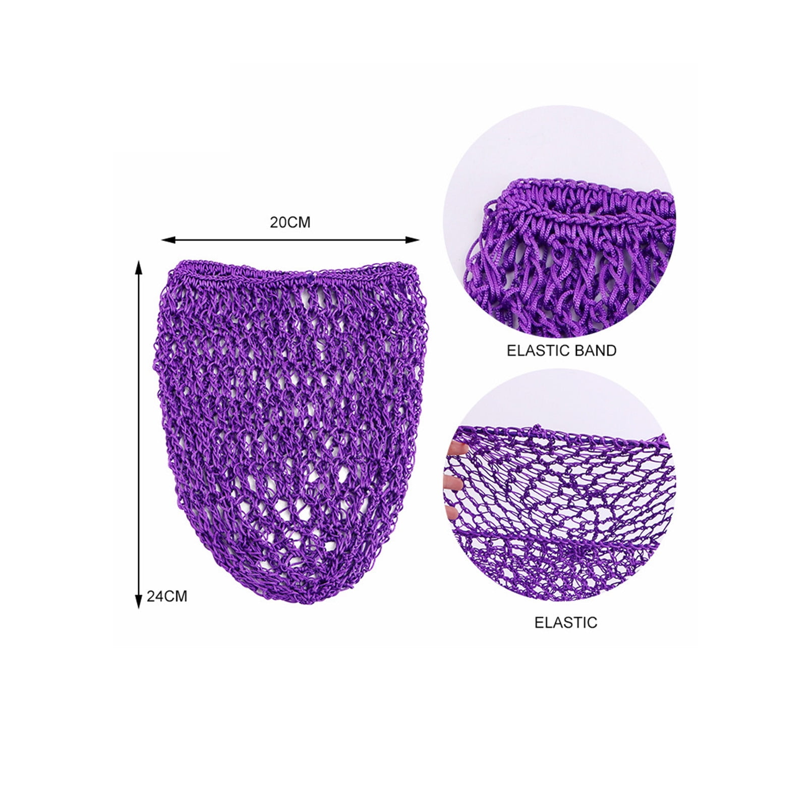 QWANG 3PC Women Hand Crochet Hair Woven Hair Net Hair Cap Night Sleep