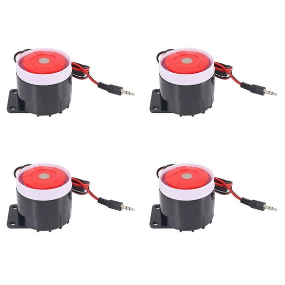 4X Wired Mini Siren for Home Security Alarm System Horn Siren 120DB 12V