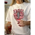 thumbnail image 1 of T-Shirt Vintage Décontracté Imprimé pour Femmes avec Col Rond, 1 of 6