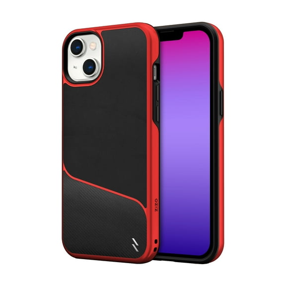 ZIZO DIVISION Series for iPhone 14 Plus (6.7) Case - Sleek Modern Protection - Black & Red