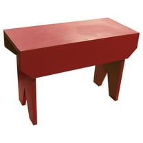 Contemporary Home Living 24" Red Simple Rectangular Comfortable Bench