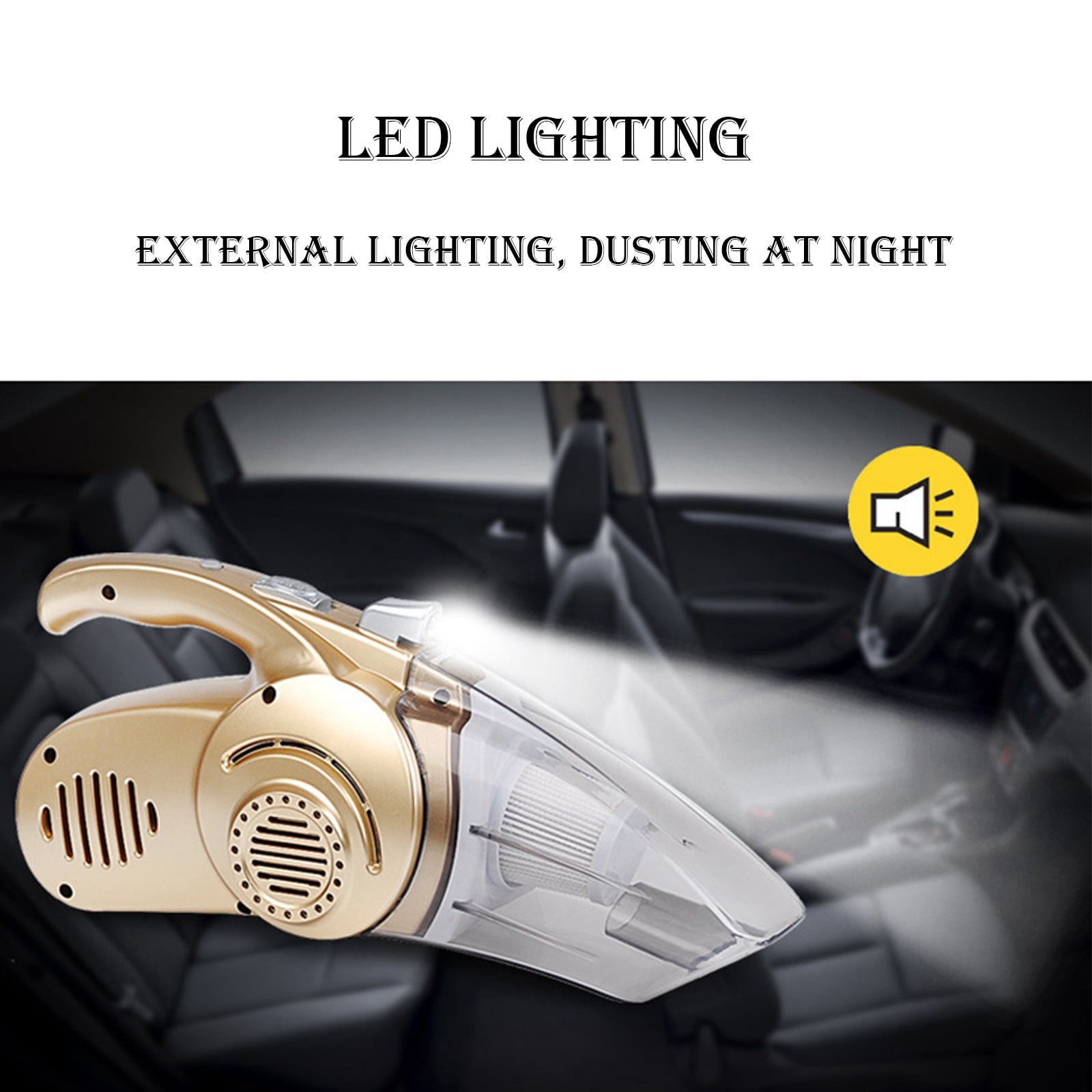 Blasgw Portable Handheld Car Vacuum Cleaner Inflator Compact And Large Suction Vacuum Cleaner Inflator Mechanical Glod