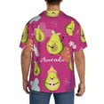 thumbnail image 3 of Kdxio Men'S Hawaiian Shirt For Men Short Sleeve Shirt Pink Green Avocado Summer Casual Holiday Beach Button Down T-Shirts, 3 of 5