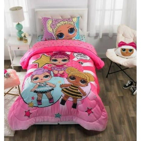 Lol Surprise Girls Twin Comforter Sheet Set 4 Piece Bed In A