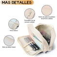 thumbnail image 3 of Estuche para Lapices, Lapiceras Escolares de Gran Capacidad con 4 Compartimentos, Pencil Case para Escolar, Oficina, Trabajo (Beige), 3 of 4