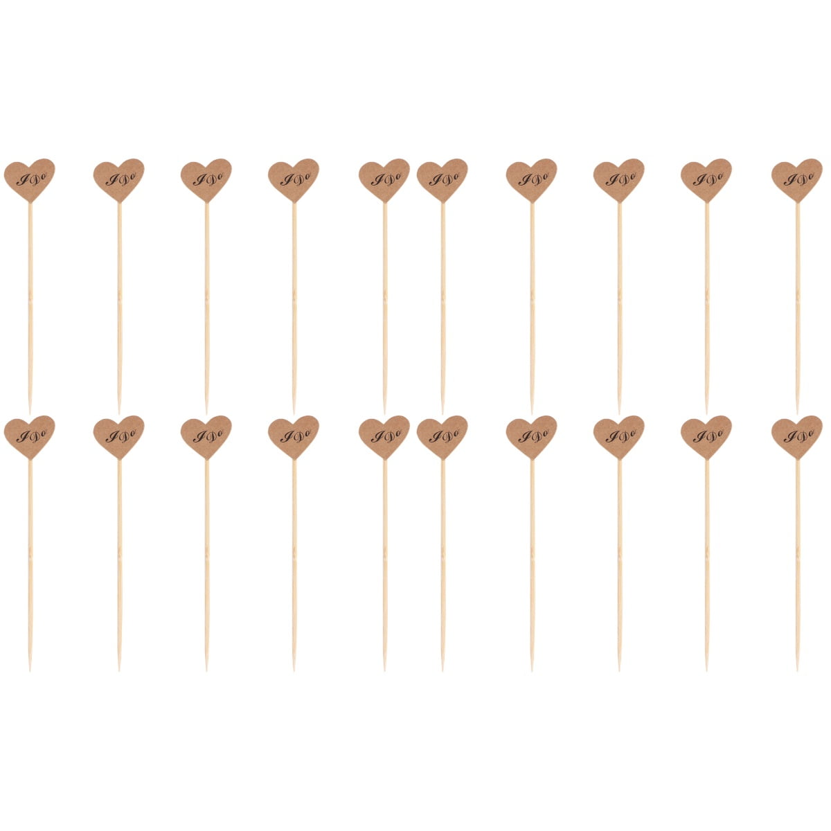 Frcolor Picks Cake Cupcake Topper Paper Decor Heart Kraft Do I Love Toppers Wedding Wooden