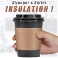 thumbnail image 2 of 12 OZ Disposable Insulated Paper Coffee Cups with Lids Straws and Sleeves, 120 Packs, 2 of 7