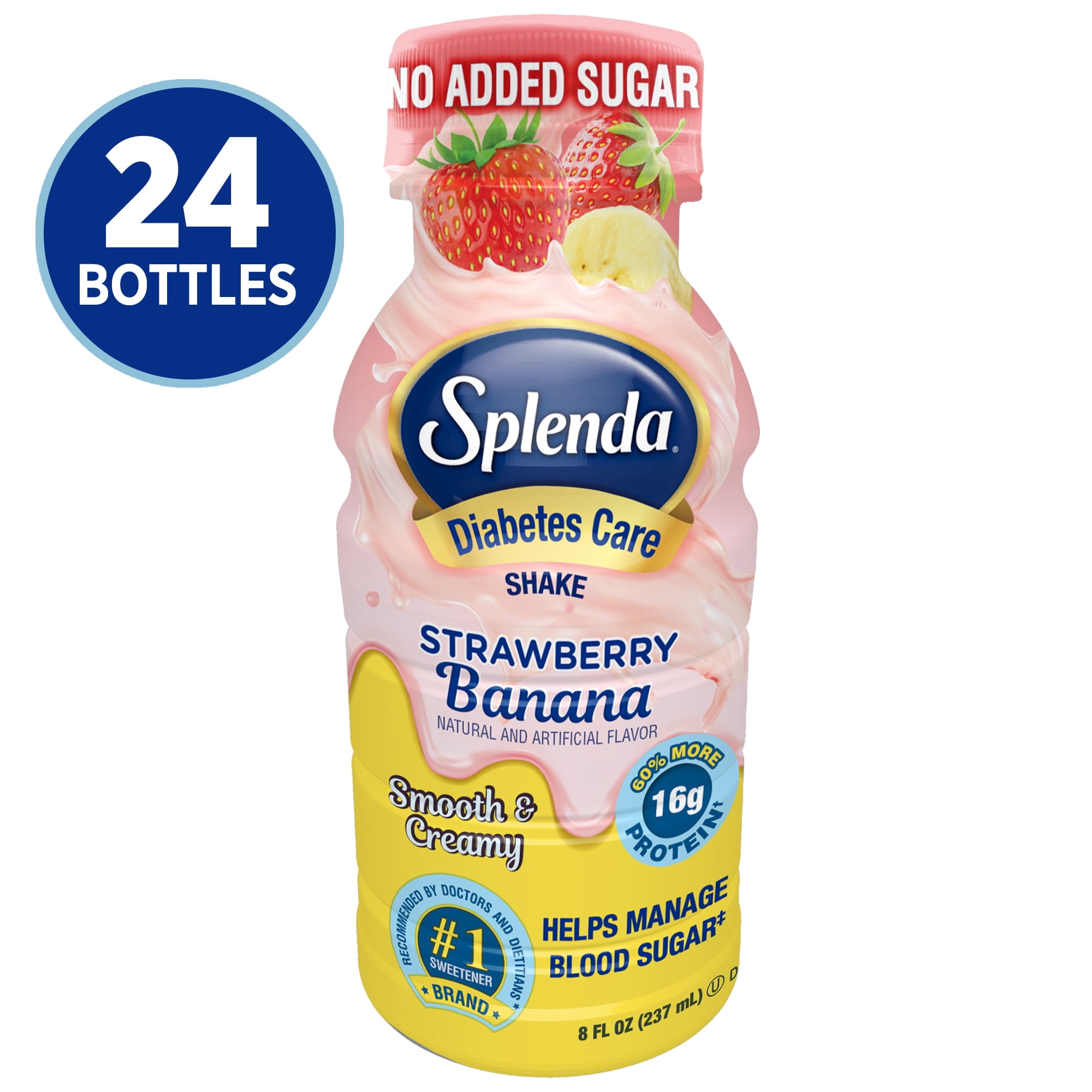 Splenda Diabetes Care Shake 8oz Strawberry Banana 24ct