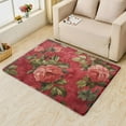 thumbnail image 2 of Washable Rugs 3x5 Rose Rug & Home Decor - Front Door Mat Indoor Entrance, Floral Rugs for Entryway, Non Slip Soft Low Pile Small Area Rug, Flower Carpet & Room Decorations X-&44, 2 of 6